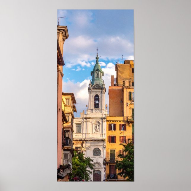 Póster iglesia en ciudad (Frente)