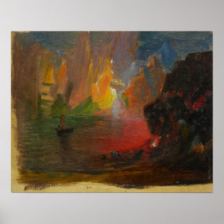 Póster Iglesia - Fantasía del Iceberg alrededor de 1859