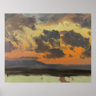 Póster Iglesia Frederic Edwin - Cielo al atardecer, Jamai