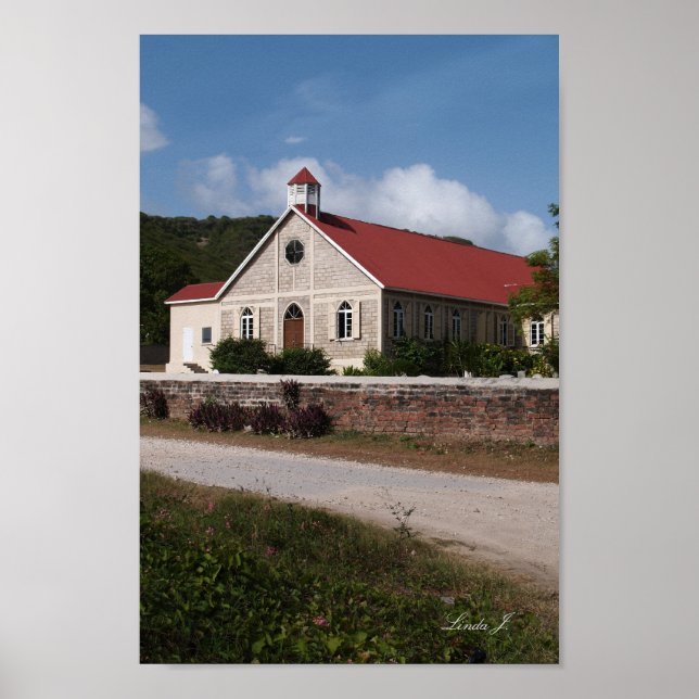 Póster Iglesia histórica en Antigua (Frente)
