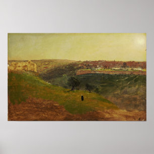 Póster Iglesia - Jerusalén desde el Monte de los Olivos 1