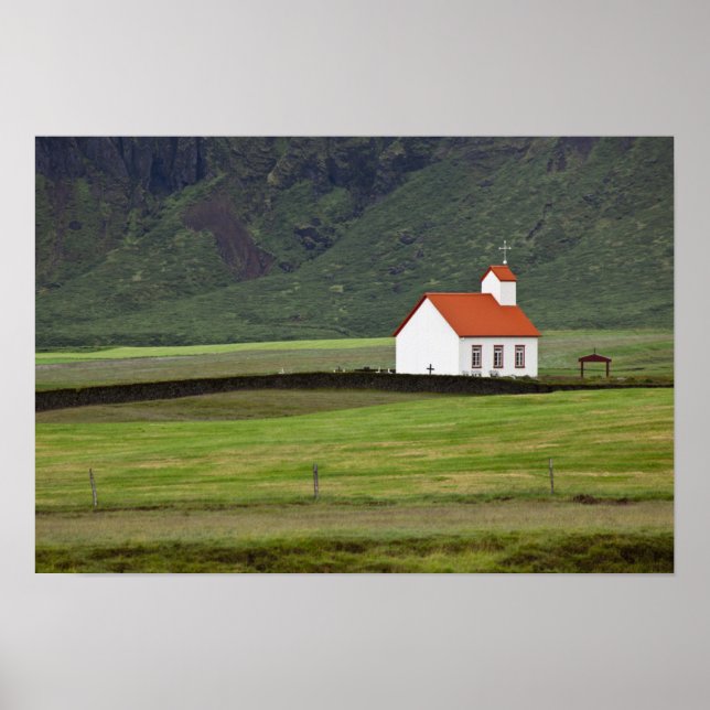 Póster Iglesia luterana, Islandia (Frente)