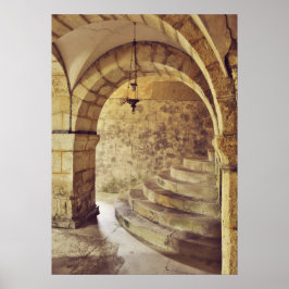 Póster iglesia medieval gótica