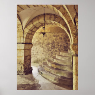 Póster Iglesia medieval gótica