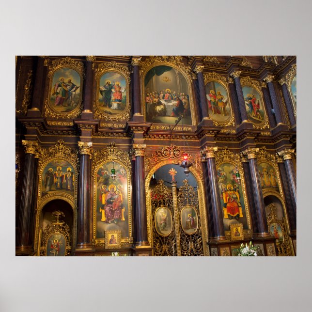 Póster Iglesia Ortodoxa Griega de la Santísima Trinidad (Frente)