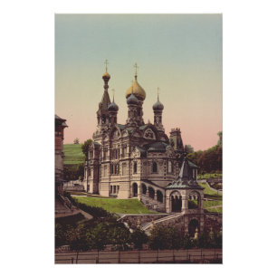Póster Iglesia ortodoxa rusa en Moscú