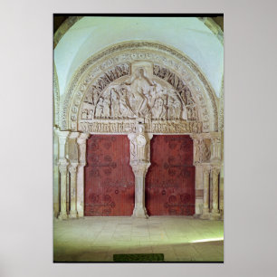 Póster Iglesia porta central Sainte-Madelaine de Narthex