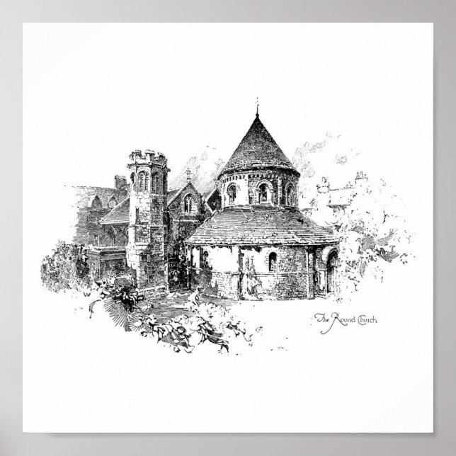 Póster Iglesia redonda (Frente)