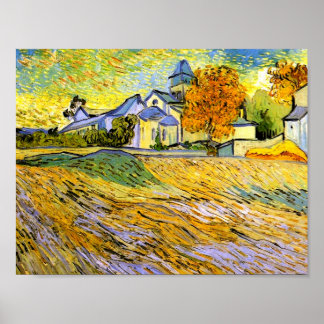 Póster Iglesia Saint-Paul-de-Mausole, Bella Artes Van Gog