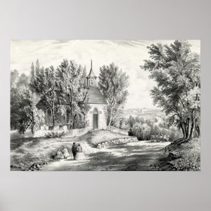 Póster Iglesia Sleepy Hollow cerca de Tarrytown NY - 1867