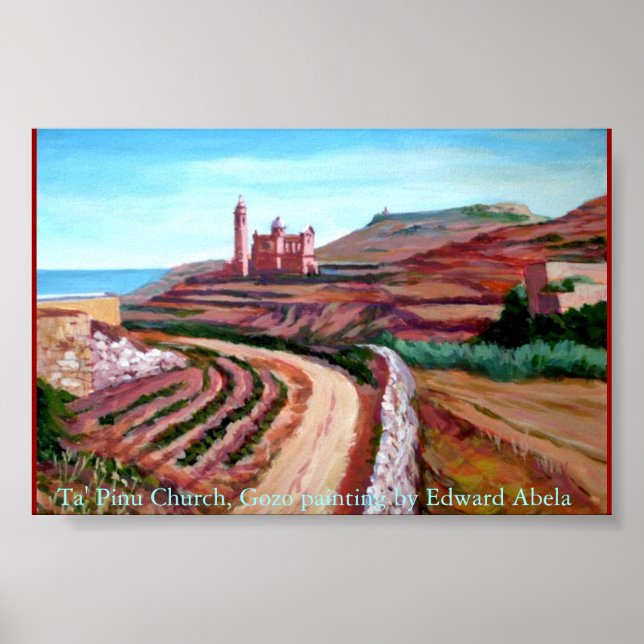 Póster Iglesia Ta' Pinu, Gozo (Frente)