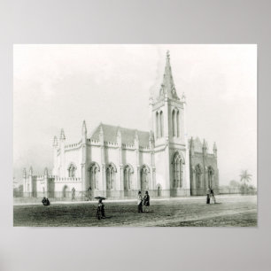 Póster Iglesia Trinity, Puerto de España