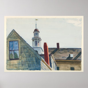 Póster Iglesia Universalista de Edward Hopper