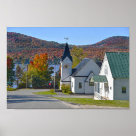 Póster Iglesia Westmore en el lago Willoughby