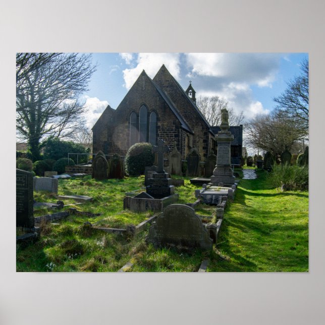 Póster Iglesia y cementerio de San Lucas, Norland (Frente)