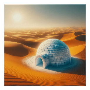 Póster Igloo de Arena del Desierto