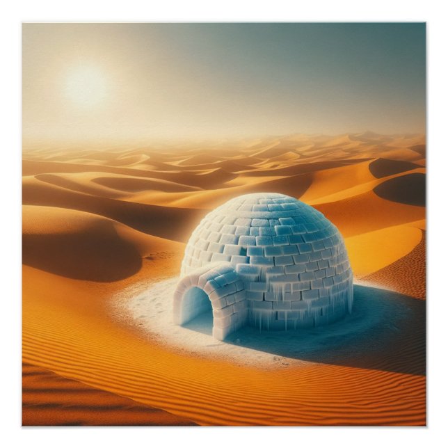 Póster Igloo de Arena del Desierto  (Anverso)