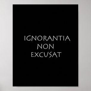 Póster Ignorantia non excusa