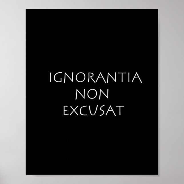 Póster Ignorantia non excusa (Frente)