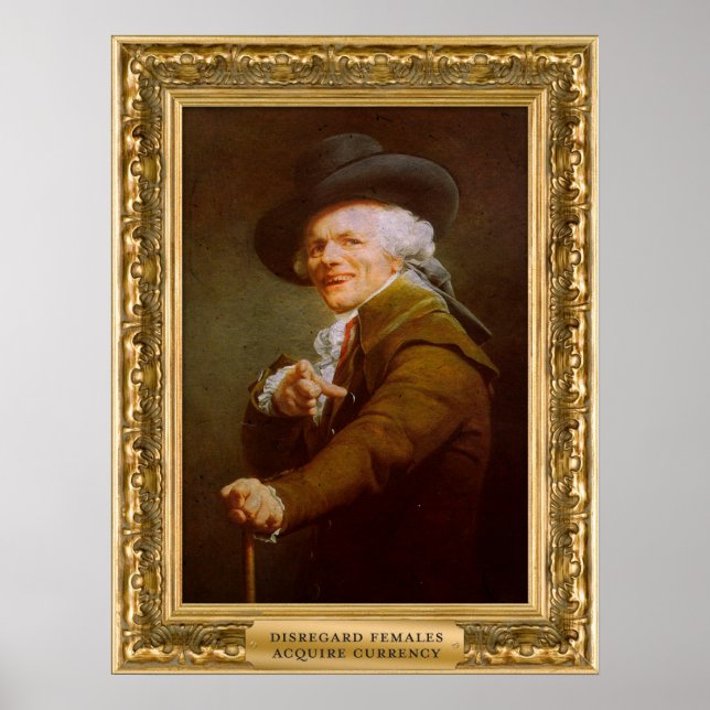 Póster Ignorar a las mujeres, adquirir moneda (Frente)