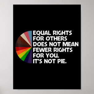 Póster Igualdad de Derechos Para Otros No Significa Menos