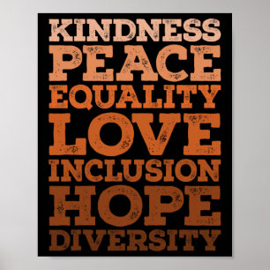 Póster Igualdad de la diversidad de amor decimonovena his
