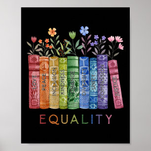 Póster Igualdad Paz Amor Amabilidad Leer Libro Lgbt Gay O