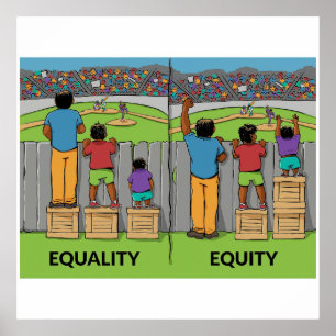 Póster Igualdad vs Equidad – Inspirando Justicia Social
