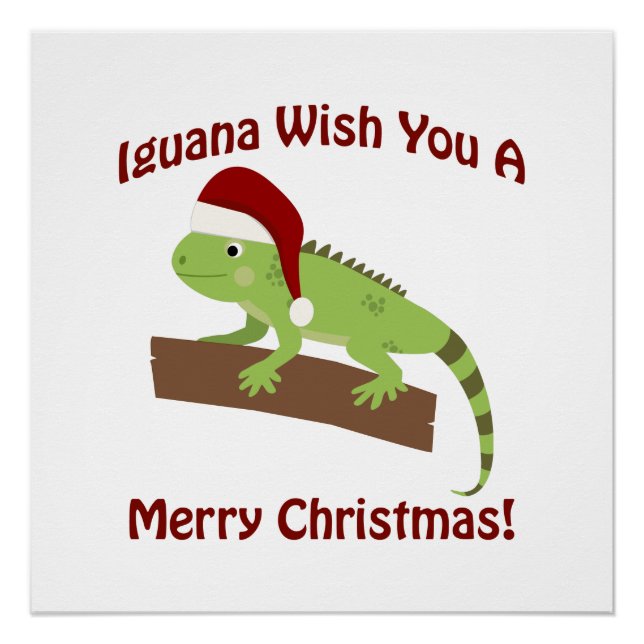 Póster Iguana Te Desea Una Feliz Navidad (Anverso)
