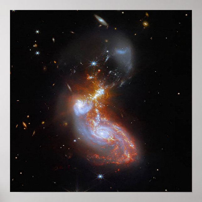 Póster II ZW 96 | Fusión de galaxias | JWST (Frente)