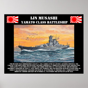 Póster IJN Battleship Musashi Poster