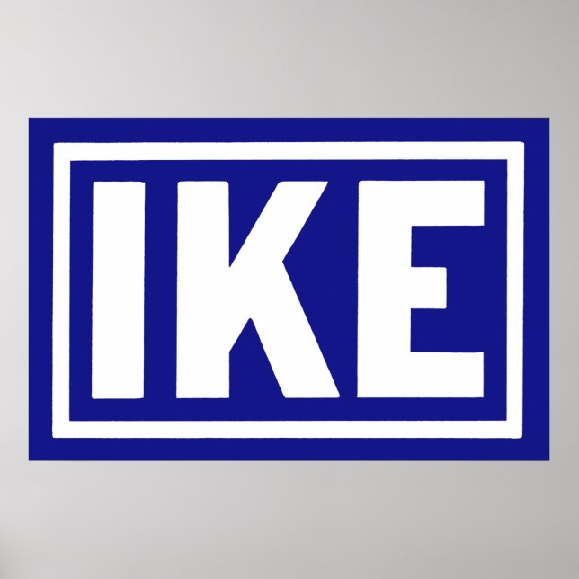 Póster Ike azul 1952 (Frente)