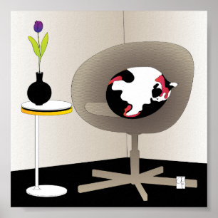 Póster Ikea Interiors Cat Poster