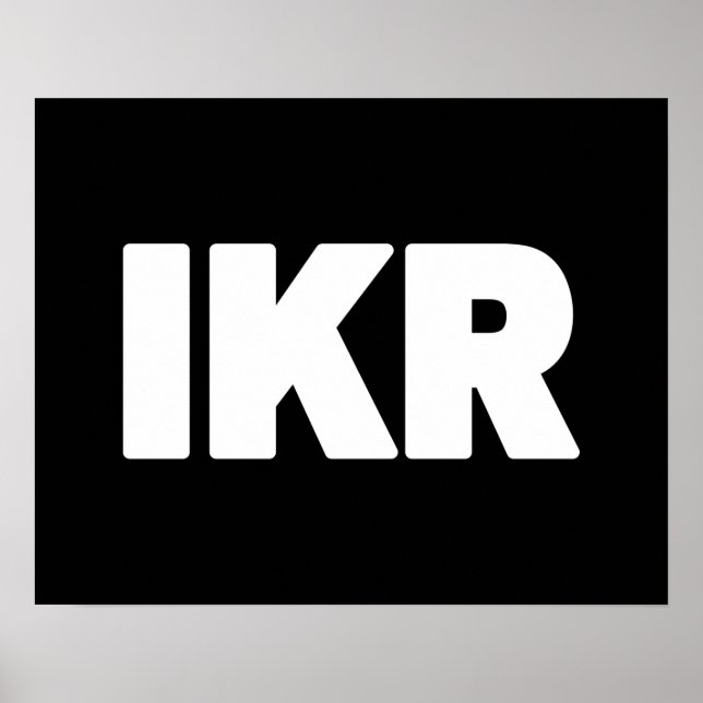 Póster IKR | Poster de argot de texto (Frente)