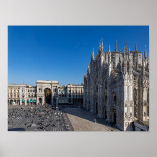 Póster Il duomo di MIlano dal museo del Novecento