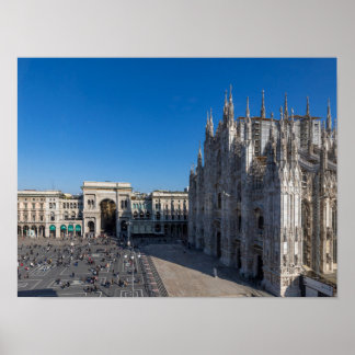 Póster Il duomo di MIlano dal museo del Novecento