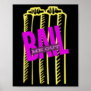Póster Il Me Out Funny Wickets Cricket T20