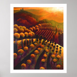 Póster Il tramonto dalla cucina