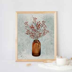 Póster Ilex Berries en un Poster de envergadura