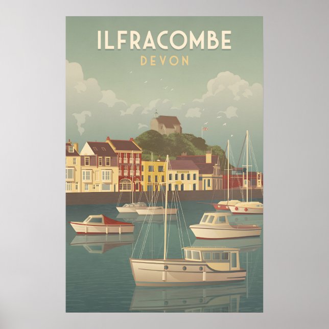 Póster Ilfracombe Devon Travel Poster (Frente)