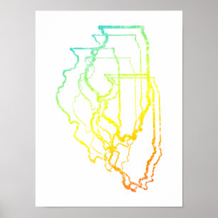 Póster illinois chill blur