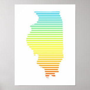 Póster illinois chill fade