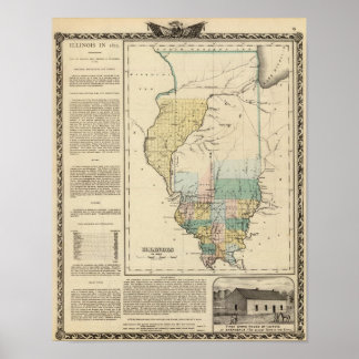 Póster Illinois en 1822