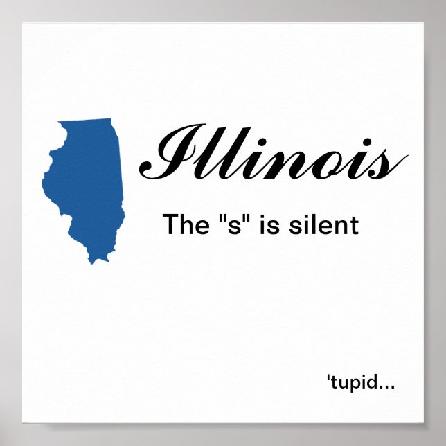 Póster Illinois - La "s" es un tupido silencioso (Frente)