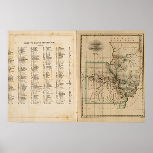 Póster Illinois, Missouri (Frente)