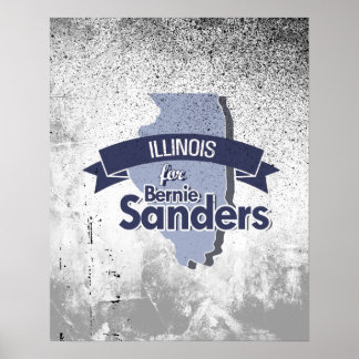 Póster Illinois para Bernie Sanders