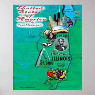 Póster Illinois USA