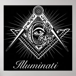 Póster Illuminati Freemason todo mirando
