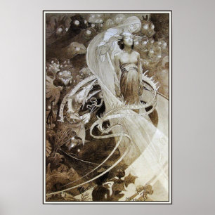 Póster Illustration from Le Pater by Alphonse Mucha