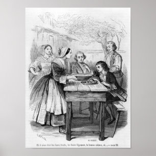 Póster Illustration from 'L'Emile'